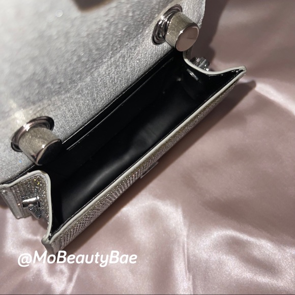 Silver Crystal Rhinestone Purse - Picture 7 of 11